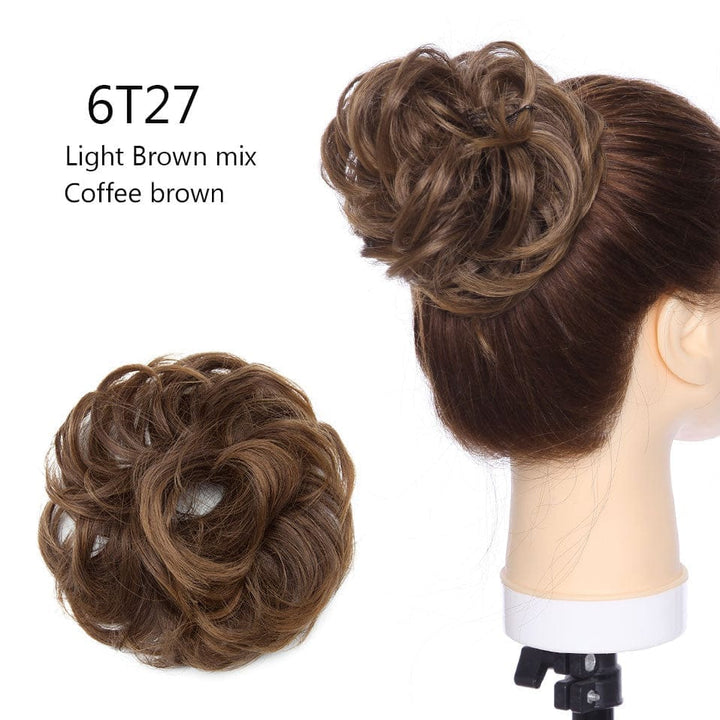 Synthetic Women Scrunchies Hair Elastic Hair Bun  Ponytail Extensions For Women BENNYS 