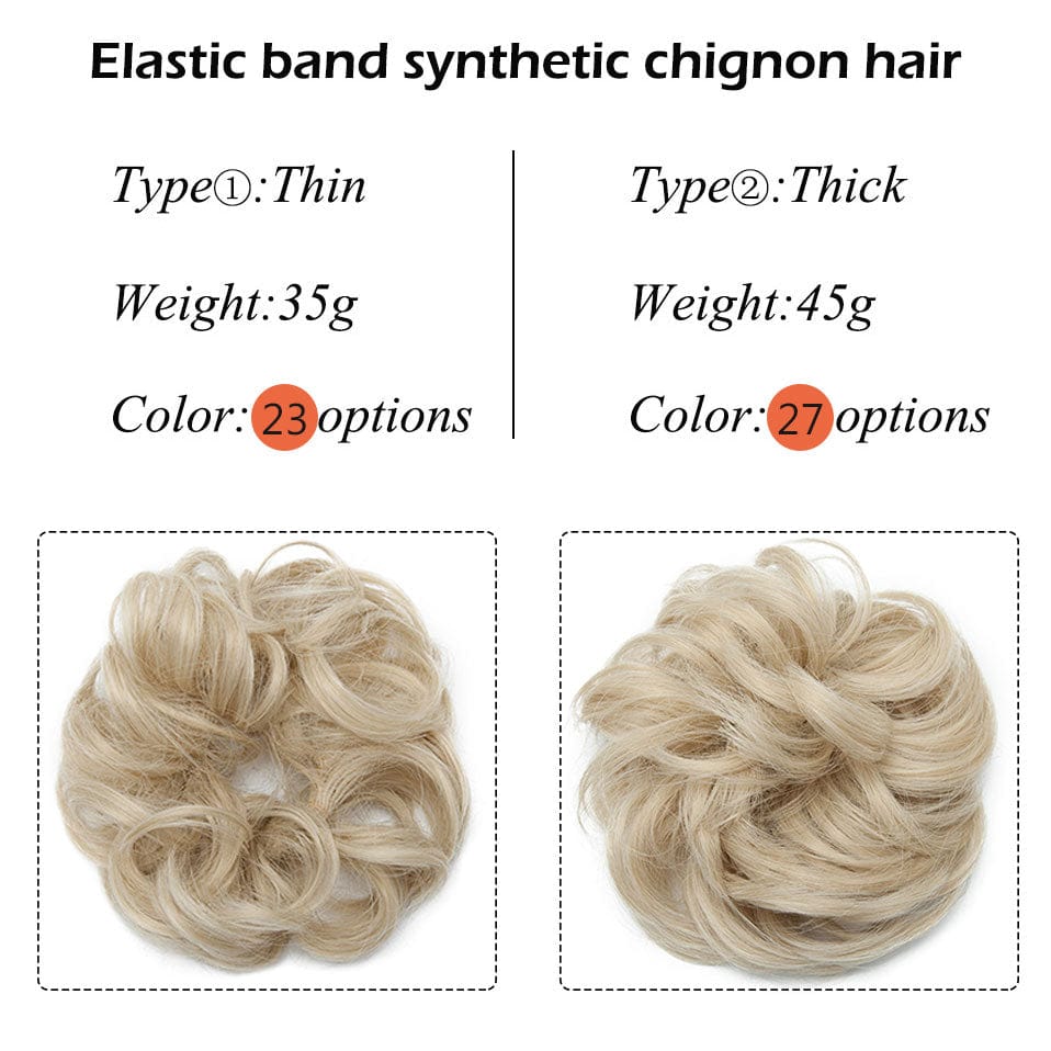Synthetic Women Scrunchies Hair Elastic Hair Bun  Ponytail Extensions For Women BENNYS 