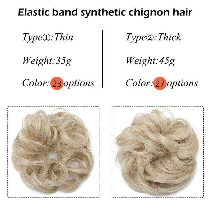 Synthetic Women Scrunchies Hair Elastic Hair Bun  Ponytail Extensions For Women BENNYS 