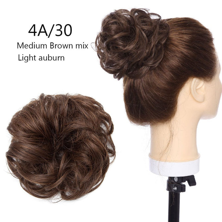 Synthetic Women Scrunchies Hair Elastic Hair Bun  Ponytail Extensions For Women BENNYS 