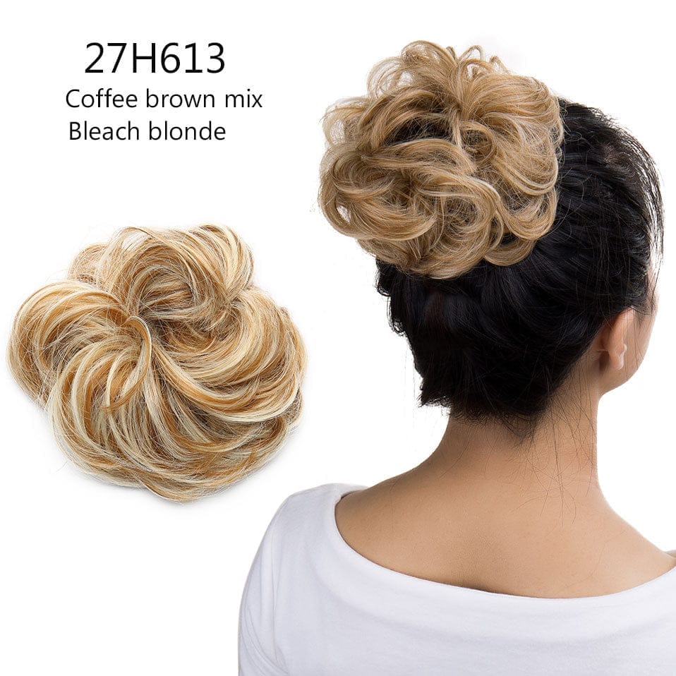 Synthetic Women Scrunchies Hair Elastic Hair Bun  Ponytail Extensions For Women BENNYS 
