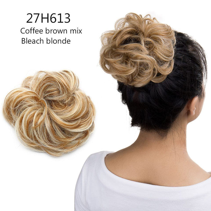 Synthetic Women Scrunchies Hair Elastic Hair Bun  Ponytail Extensions For Women BENNYS 