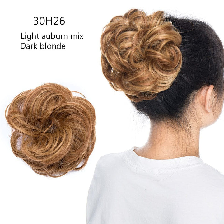 Synthetic Women Scrunchies Hair Elastic Hair Bun  Ponytail Extensions For Women BENNYS 