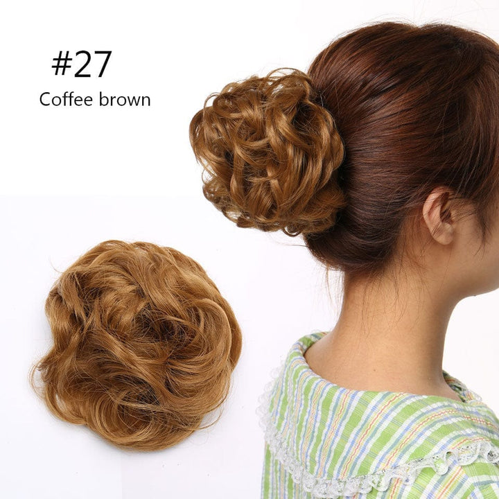 Synthetic Women Scrunchies Hair Elastic Hair Bun  Ponytail Extensions For Women BENNYS 