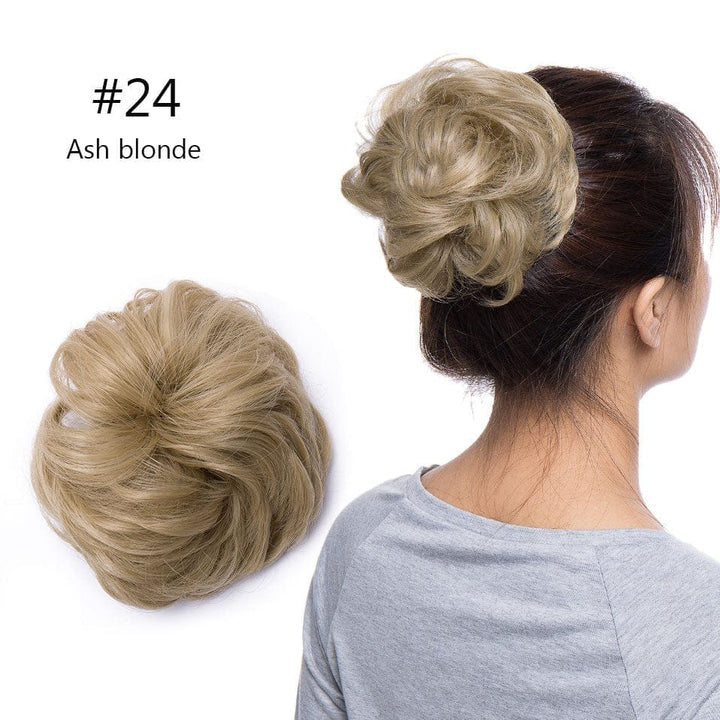 Synthetic Women Scrunchies Hair Elastic Hair Bun  Ponytail Extensions For Women BENNYS 