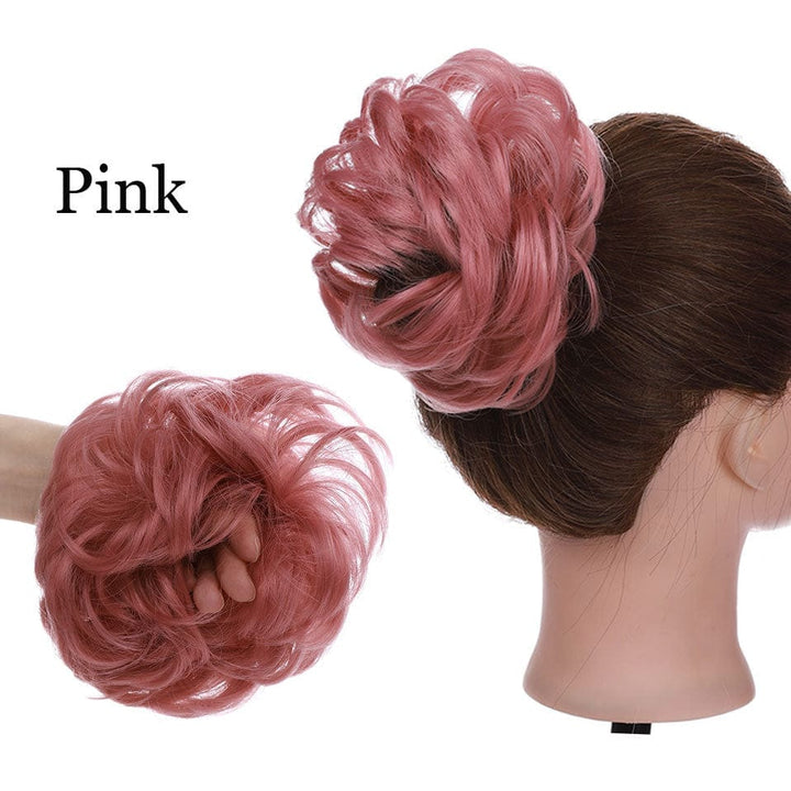Synthetic Women Scrunchies Hair Elastic Hair Bun  Ponytail Extensions For Women BENNYS 