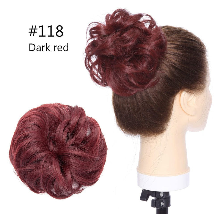 Synthetic Women Scrunchies Hair Elastic Hair Bun  Ponytail Extensions For Women BENNYS 