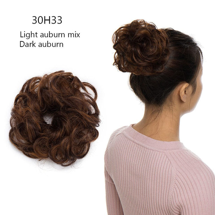 Synthetic Women Scrunchies Hair Elastic Hair Bun  Ponytail Extensions For Women BENNYS 