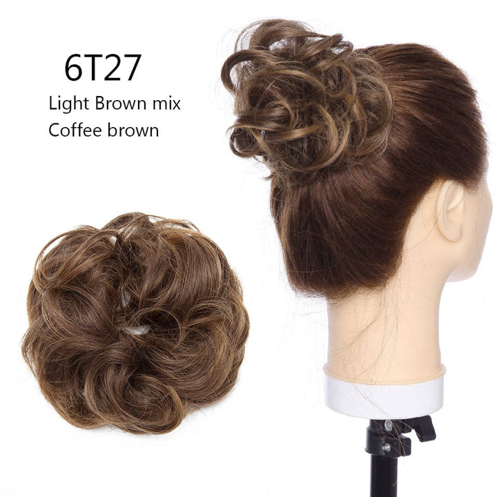 Synthetic Women Scrunchies Hair Elastic Hair Bun  Ponytail Extensions For Women BENNYS 