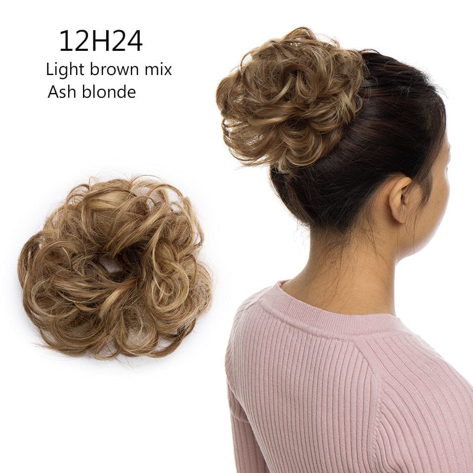 Synthetic Women Scrunchies Hair Elastic Hair Bun  Ponytail Extensions For Women BENNYS 