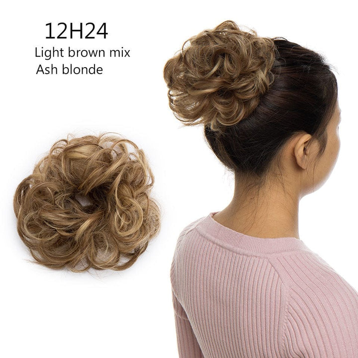Synthetic Women Scrunchies Hair Elastic Hair Bun  Ponytail Extensions For Women BENNYS 