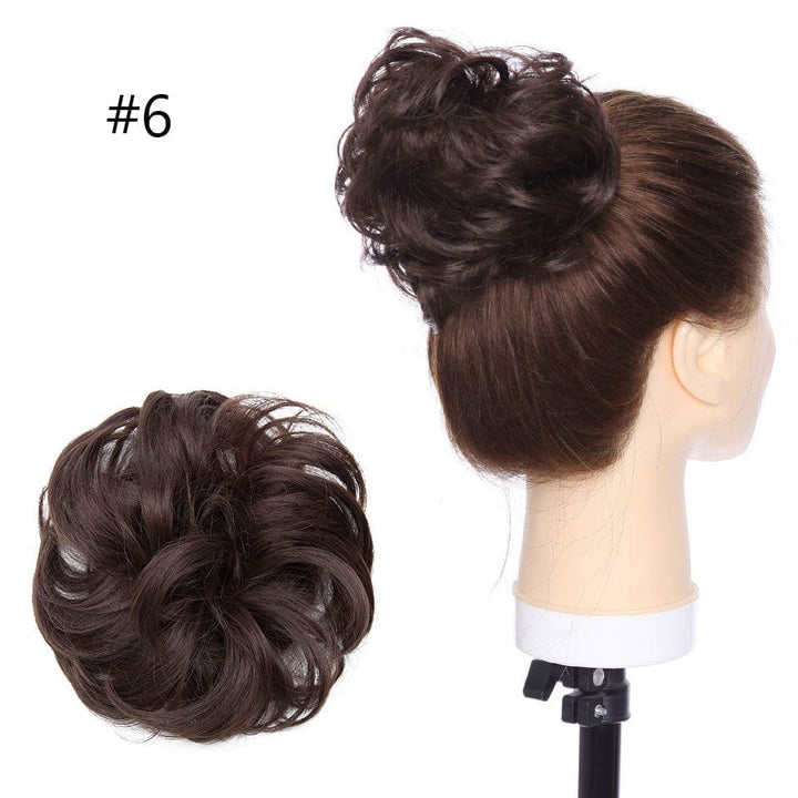Synthetic Women Scrunchies Hair Elastic Hair Bun  Ponytail Extensions For Women BENNYS 