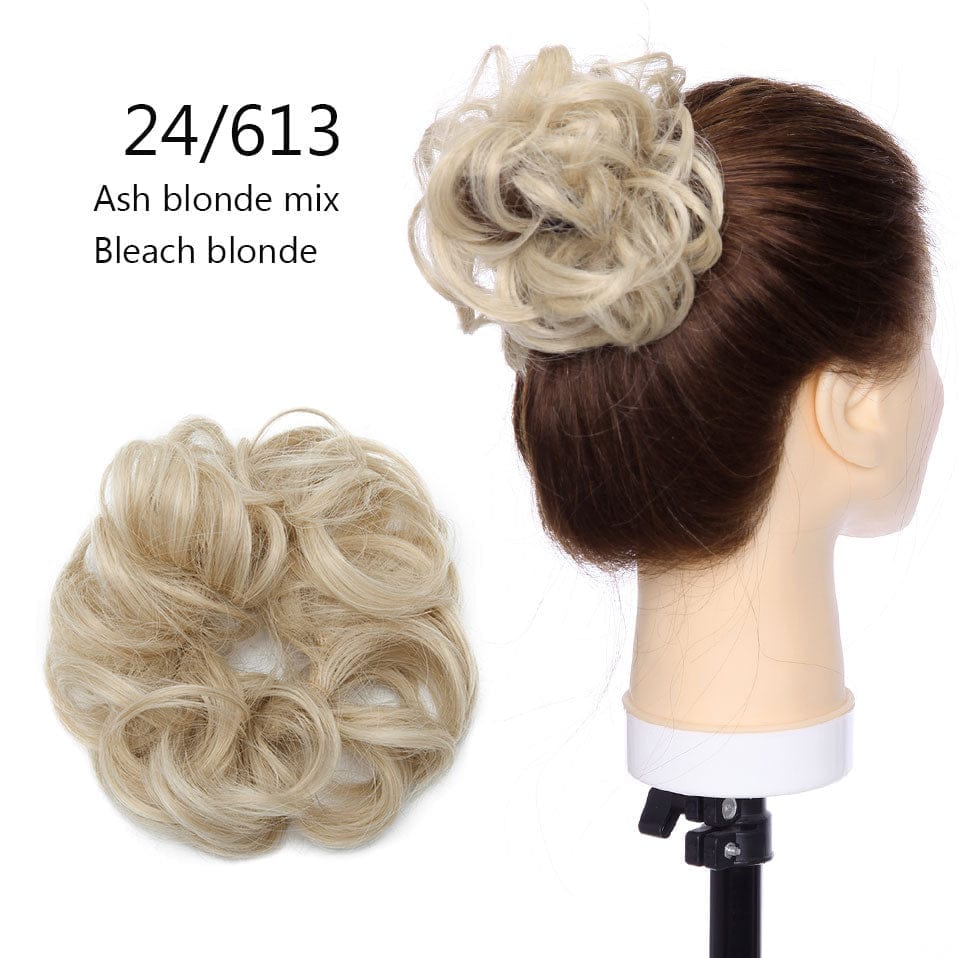Synthetic Women Scrunchies Hair Elastic Hair Bun  Ponytail Extensions For Women BENNYS 