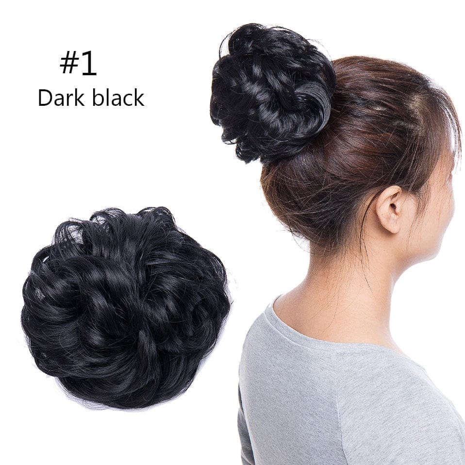 Synthetic Women Scrunchies Hair Elastic Hair Bun  Ponytail Extensions For Women BENNYS 