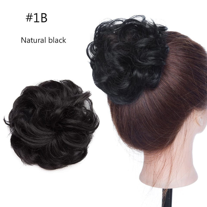 Synthetic Women Scrunchies Hair Elastic Hair Bun  Ponytail Extensions For Women BENNYS 