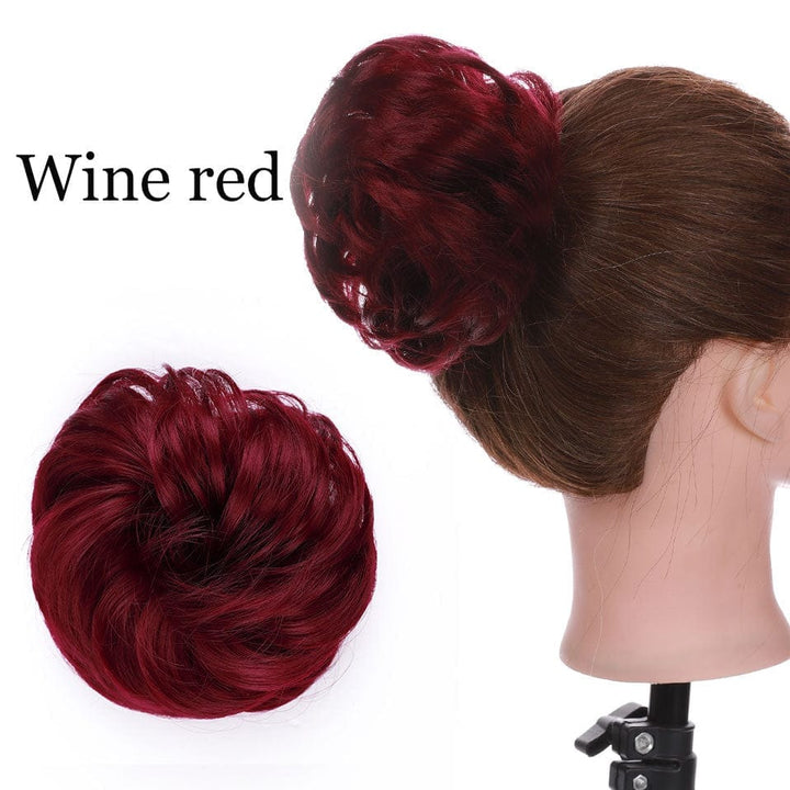 Synthetic Women Scrunchies Hair Elastic Hair Bun  Ponytail Extensions For Women BENNYS 