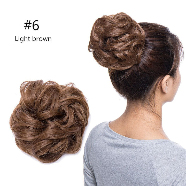 Synthetic Women Scrunchies Hair Elastic Hair Bun  Ponytail Extensions For Women BENNYS 