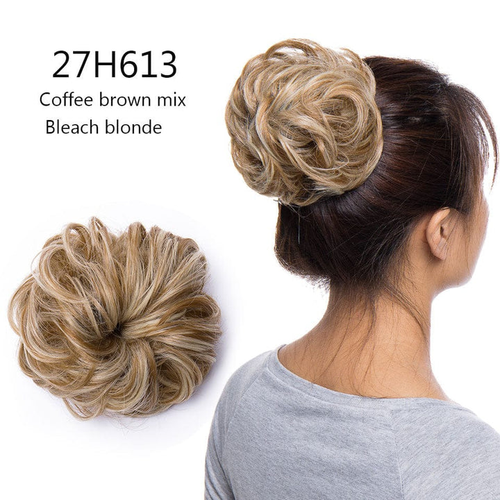 Synthetic Women Scrunchies Hair Elastic Hair Bun  Ponytail Extensions For Women BENNYS 