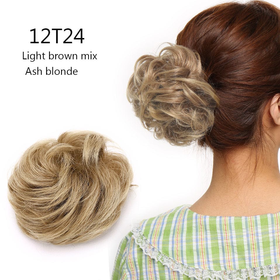 Synthetic Women Scrunchies Hair Elastic Hair Bun  Ponytail Extensions For Women BENNYS 