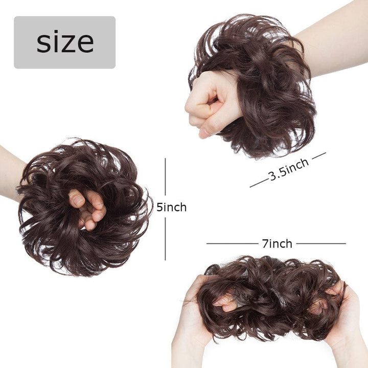 Synthetic Women Scrunchies Hair Elastic Hair Bun  Ponytail Extensions For Women BENNYS 