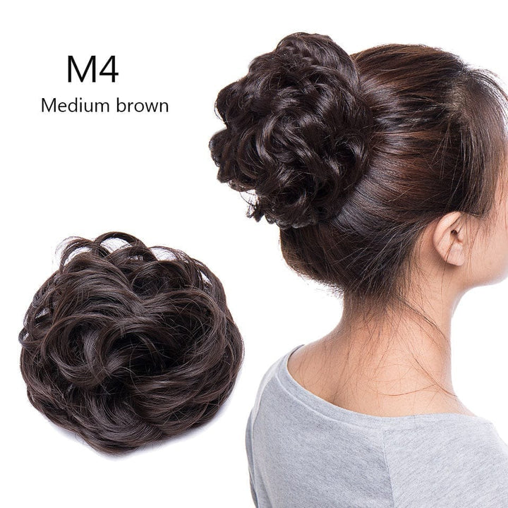Synthetic Women Scrunchies Hair Elastic Hair Bun  Ponytail Extensions For Women BENNYS 