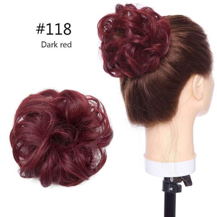 Synthetic Women Scrunchies Hair Elastic Hair Bun  Ponytail Extensions For Women BENNYS 