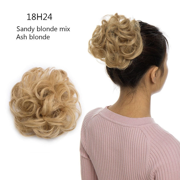 Synthetic Women Scrunchies Hair Elastic Hair Bun  Ponytail Extensions For Women BENNYS 