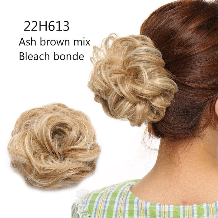 Synthetic Women Scrunchies Hair Elastic Hair Bun  Ponytail Extensions For Women BENNYS 