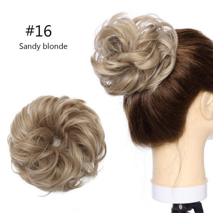 Synthetic Women Scrunchies Hair Elastic Hair Bun  Ponytail Extensions For Women BENNYS 