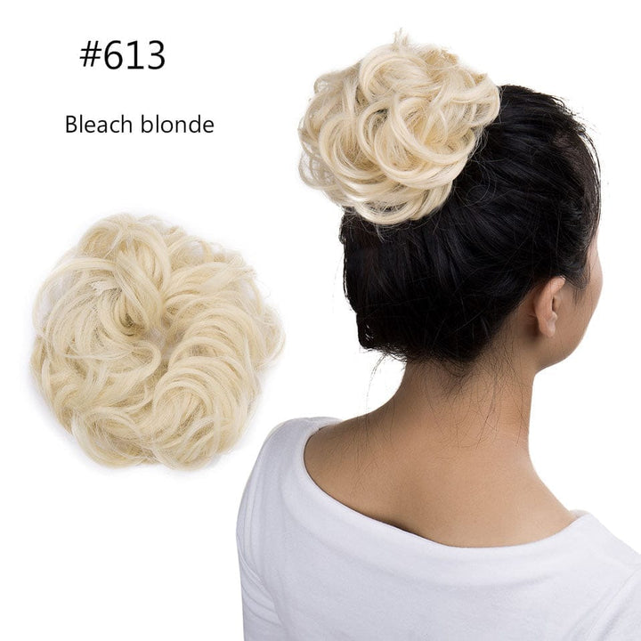 Synthetic Women Scrunchies Hair Elastic Hair Bun  Ponytail Extensions For Women BENNYS 