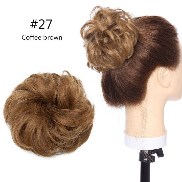 Synthetic Women Scrunchies Hair Elastic Hair Bun  Ponytail Extensions For Women BENNYS 