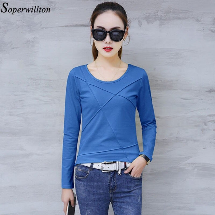 T-shirt Women Long Sleeve Plus Size Tee Shirt BENNYS 