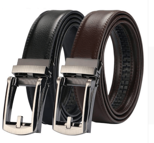 TV Belt Men's Comfort Click Fake Pin Buckle Men's Leather Belt BENNYS 