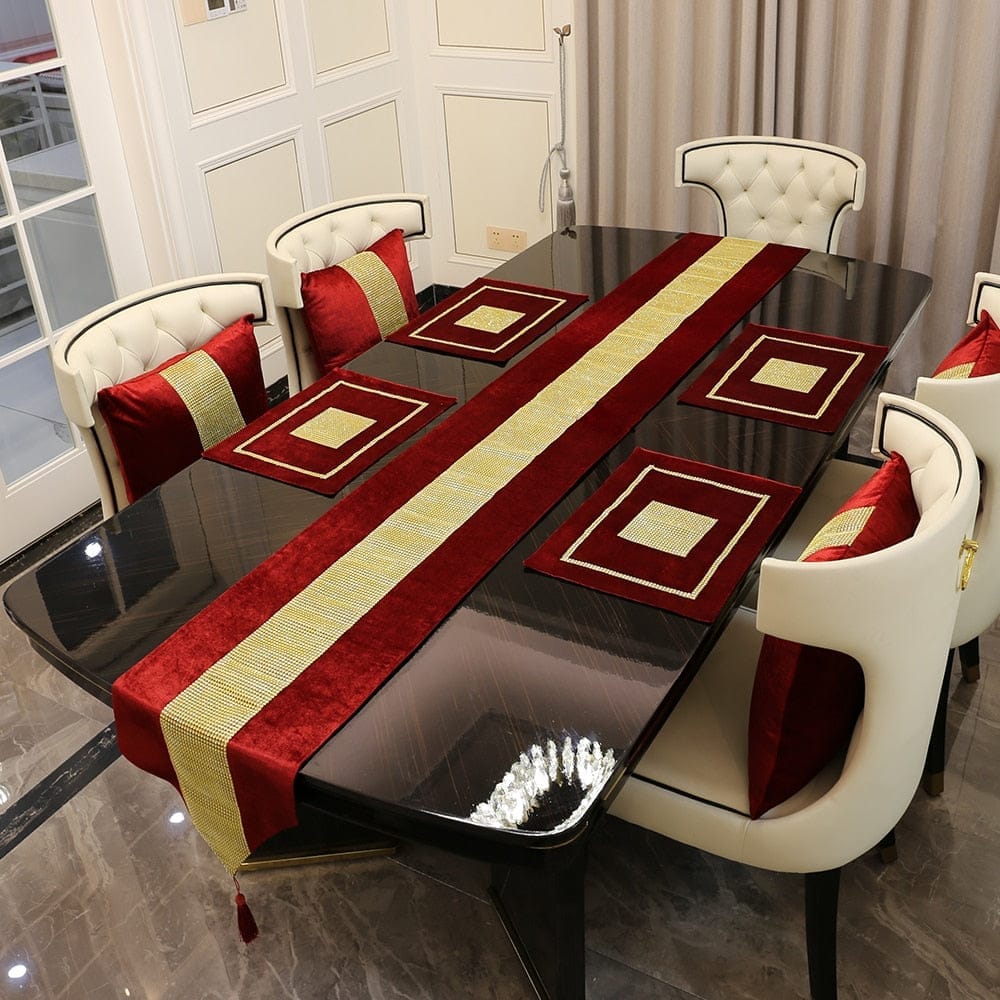 Table Runner Luxury Handmade Rhinestones European Table Mat BENNYS 