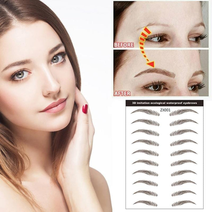 Tattoo Eyebrow Waterproof Stereo Natural 4D Hair-Like Eyebrow Sticker BENNYS 