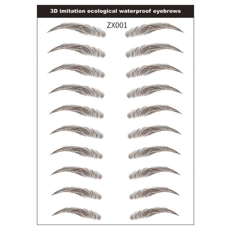 Tattoo Eyebrow Waterproof Stereo Natural 4D Hair-Like Eyebrow Sticker BENNYS 