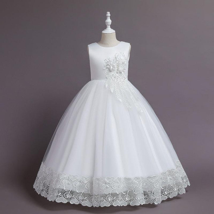 Teens Girls New Year Princess Dresses Flower Lace Christening Dress BENNYS 