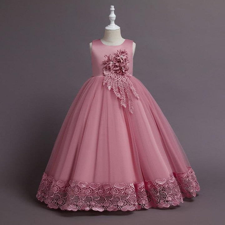 Teens Girls New Year Princess Dresses Flower Lace Christening Dress BENNYS 