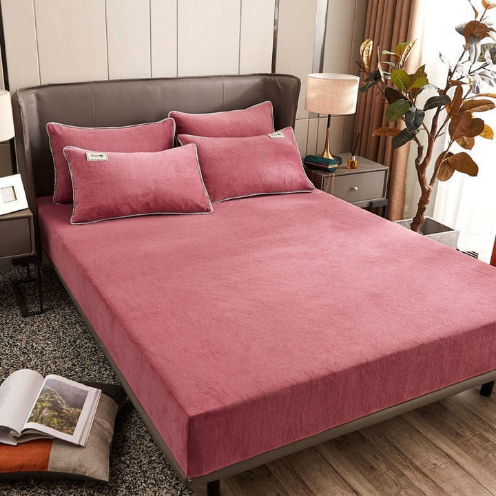 Thick Coral Velvet Bed Sheet One-piece Crystal Velvet Bedspread BENNYS 