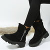 Thick Plush Snow Boots Women Faux Suede Non-slip Winter Shoes BENNYS 