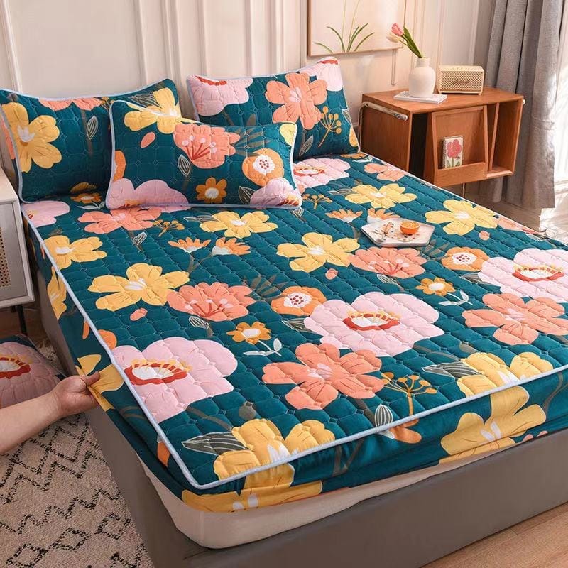 Thicken Quilted Mattress Cover King or Queen Bed Fitted Bed Cover BENNYS 