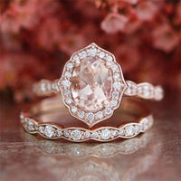 Till Eternity Ring Set Luxury Vintage Zircon Wedding Band For Ladies BENNYS 
