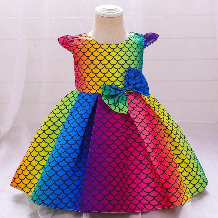 Toddler Baby Girls Summer Dress Clothes Colorful Mermaid Costume Dress BENNYS 