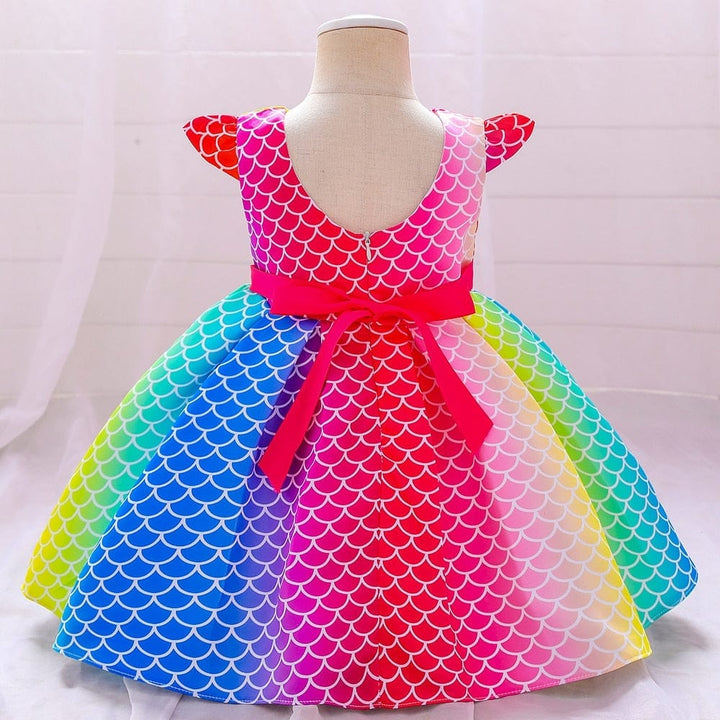 Toddler Baby Girls Summer Dress Clothes Colorful Mermaid Costume Dress BENNYS 