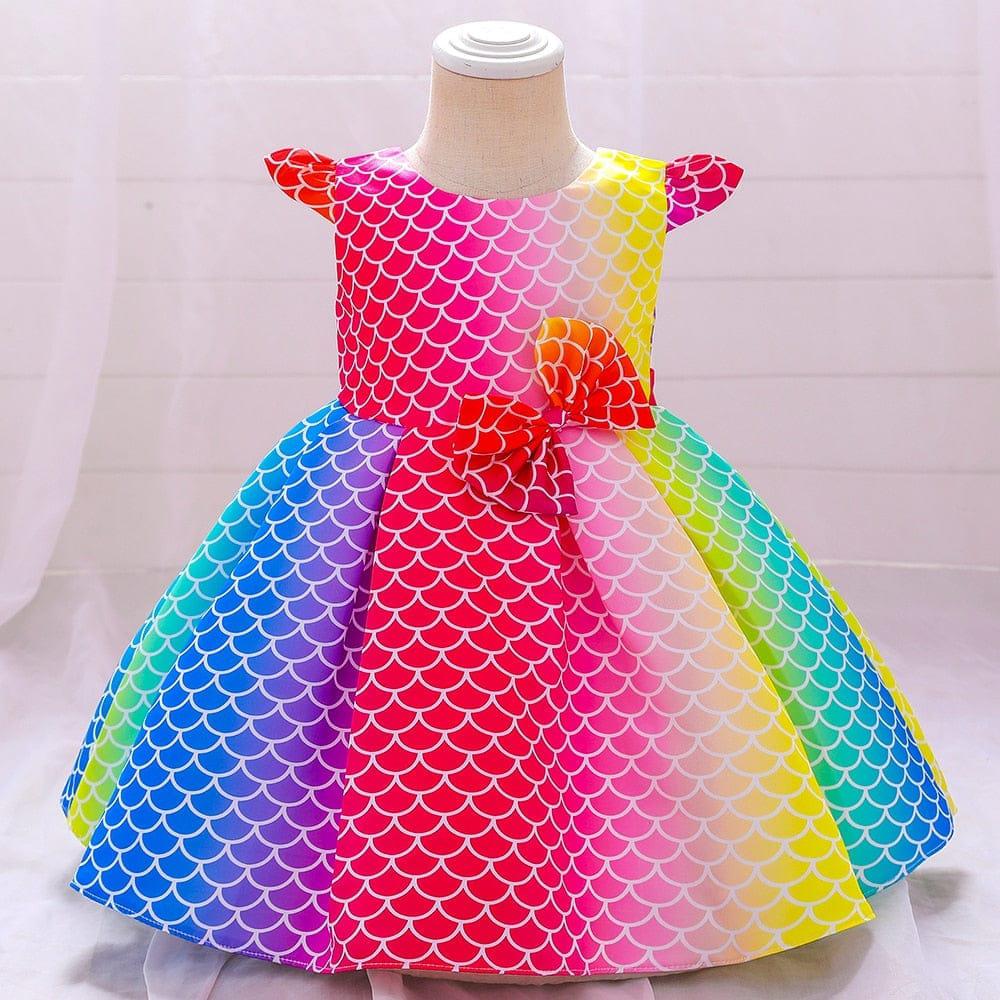 Toddler Baby Girls Summer Dress Clothes Colorful Mermaid Costume Dress BENNYS 