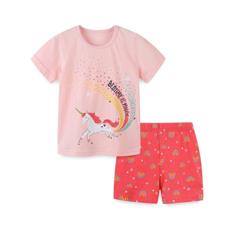 Toddler Print Hot Selling Girls Outfits Tops + Shorts Baby Clothes Suits BENNYS 