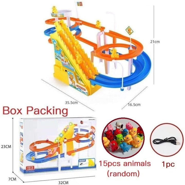 Track Toy Climb Stairs For Boys Girls Children's Cartoon Ducks BENNYS 