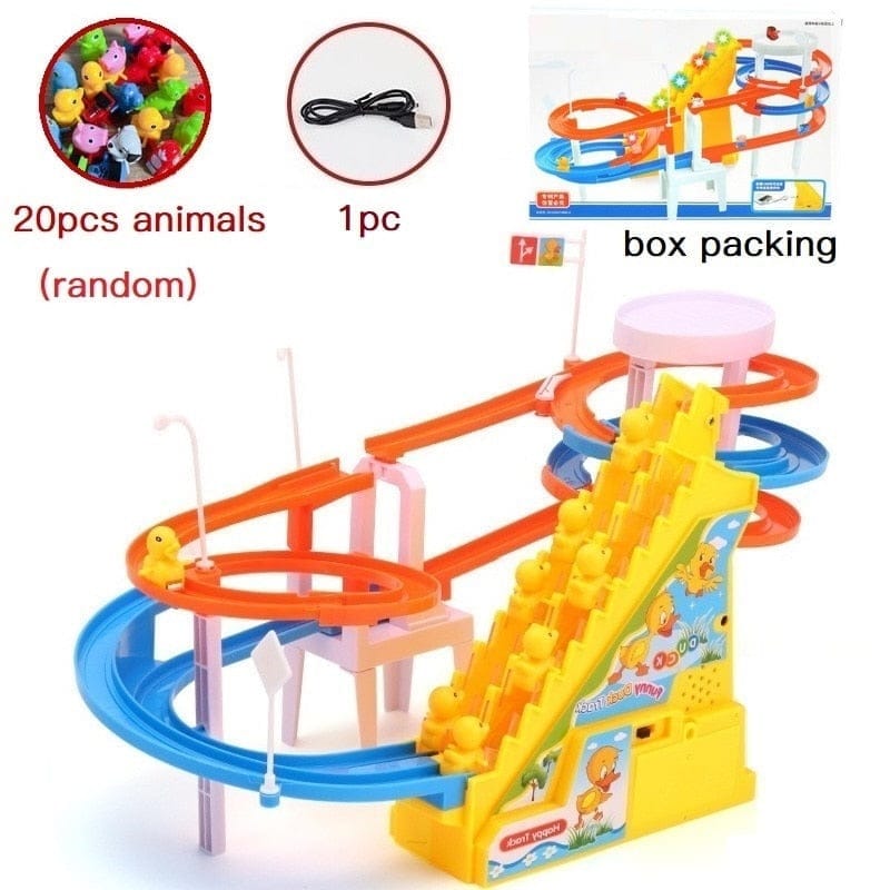 Track Toy Climb Stairs For Boys Girls Children's Cartoon Ducks BENNYS 