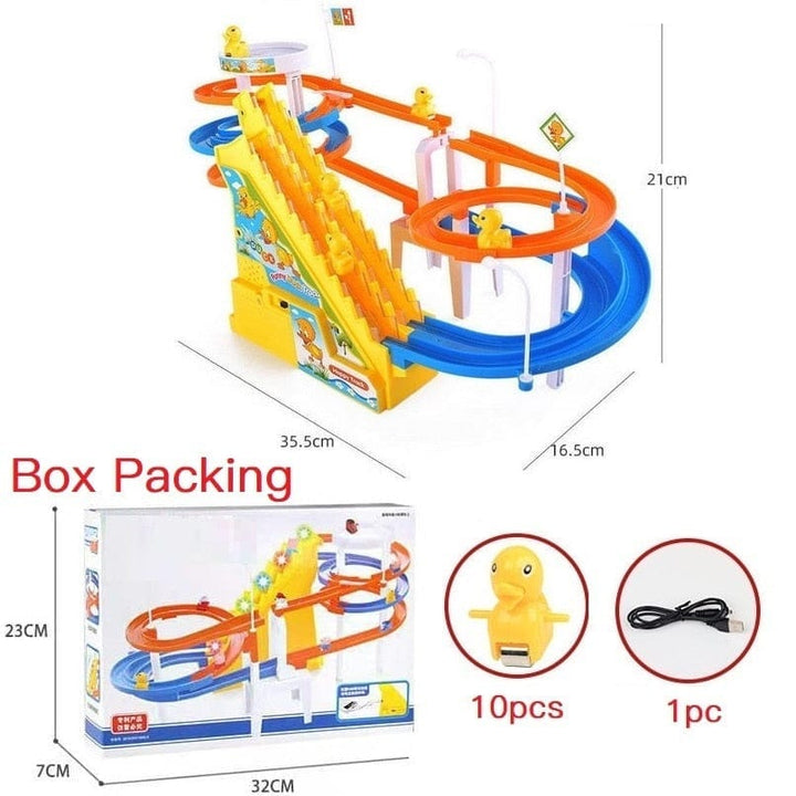 Track Toy Climb Stairs For Boys Girls Children's Cartoon Ducks BENNYS 