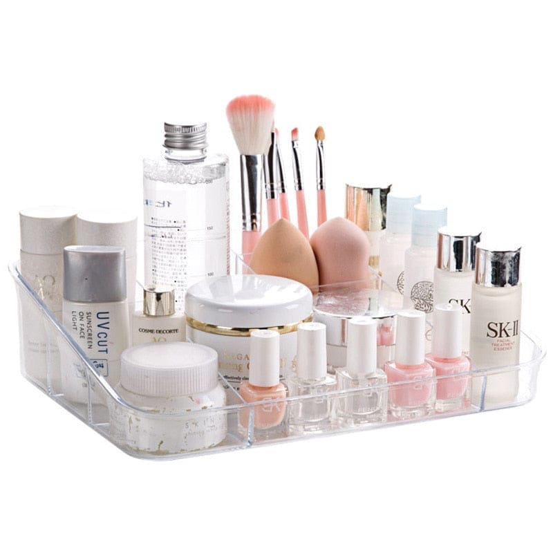 Transparent Cosmetics Storage Box Multi Grid Plastic Makeup Organizer BENNYS 